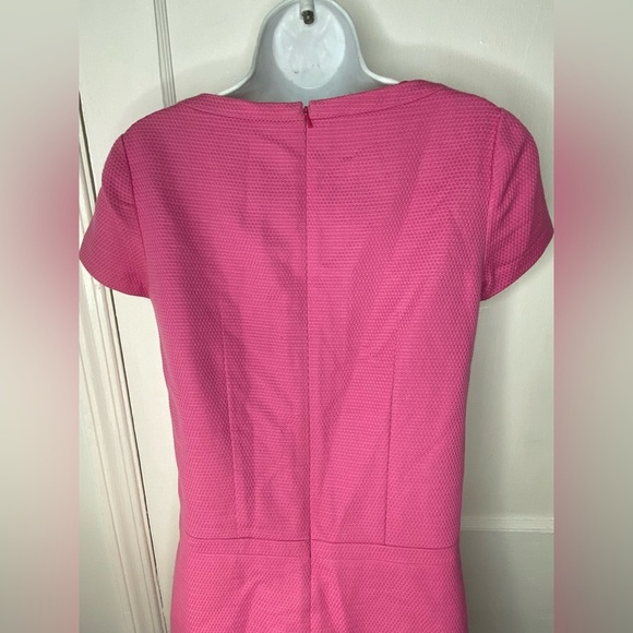 BROOKS BROTHERS Textured Pink Short Sleeve Dress Size 4 - Picture 5 of 11